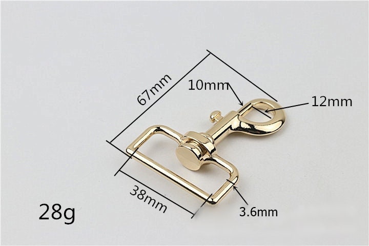 Swivel Lever Snap Hook 1 1/4 1 1/2 2" 33 38 51mm Metal Spring Push Gate Purse Clip Clasp Heavy Duty Handbag Bag Making Replacement Hardware