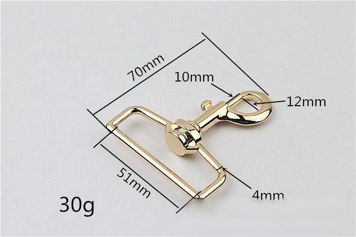 Swivel Lever Snap Hook 1 1/4 1 1/2 2" 33 38 51mm Metal Spring Push Gate Purse Clip Clasp Heavy Duty Handbag Bag Making Replacement Hardware