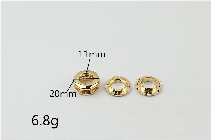 Eyelets 3/8 1/2 5/8" 9 11 14 mm Metal Round No-Screw Grommets Heavy Duty Handbag Bag Making Replacement Hardware Wholesale Bulk