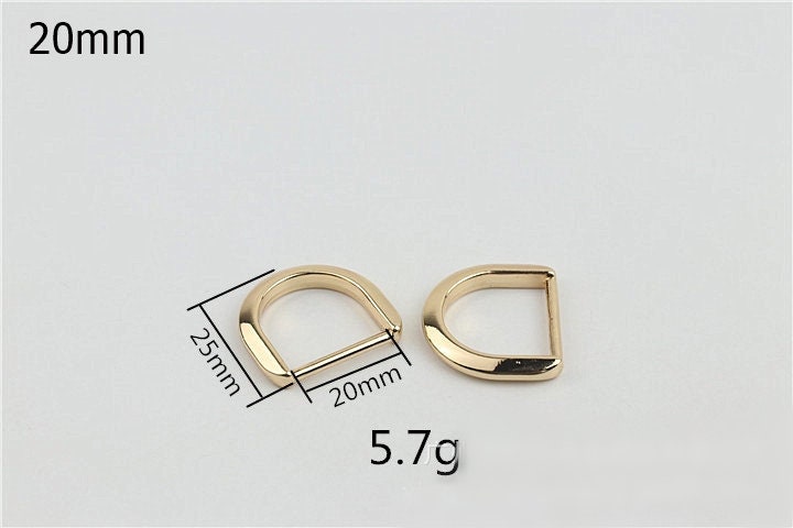 D-Rings Shackle Horseshoe Buckle Purse Strap Connector Metal Adjuster 12 16 20mm Belt Webbing Purse Hardware Wholesale Bulk