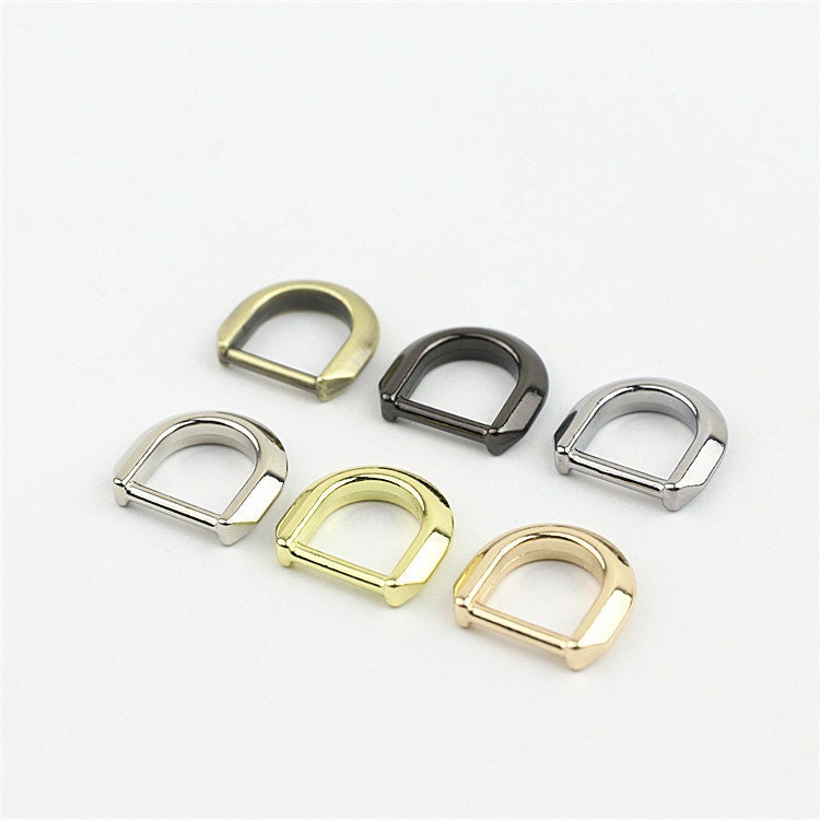 D-Rings Shackle Horseshoe Buckle Purse Strap Connector Metal Adjuster 12 16 20mm Belt Webbing Purse Hardware Wholesale Bulk