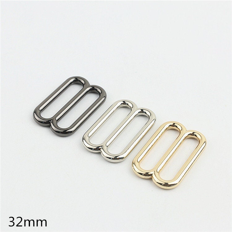 Double Oval Loop Buckle 3/4 1 1/4 1 1/2" 20 25 32 38mm Purse Belt Webbing Strap Slider Tri Glide Adjuster Ring Connector Bag Making Hardware