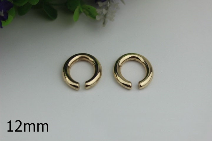 Round Ring Hook Connectors 12 16 mm Gold Metal Trigger Lobster Clasp Clip Purse Bag Handbag Handle Wholesale