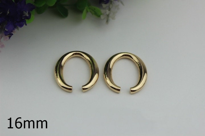 Round Ring Hook Connectors 12 16 mm Gold Metal Trigger Lobster Clasp Clip Purse Bag Handbag Handle Wholesale