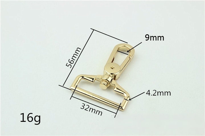 Swivel Lever Snap Hook 1 1 1/4 1 1/2" 25 32 38mm Metal Spring Push Gate Purse Clip Clasp Heavy Duty Handbag Bag Making Replacement Hardware