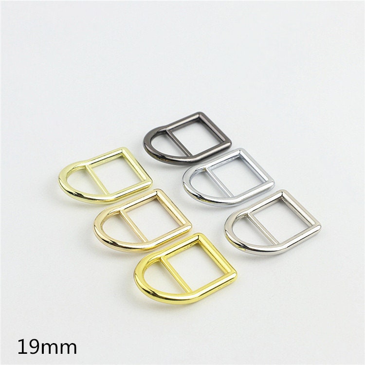 Double Loop Buckle 5/8 3/4" 16 19mm Purse Belt Webbing Strap Slider Tri Glide Adjuster Ring Connector Bag Making Hardware