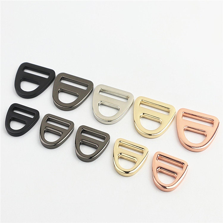 Double Loop Buckle 3/4 1" 20 26mm Purse Belt Webbing Strap Slider Tri Glide Adjuster Ring Connector Bag Making Hardware