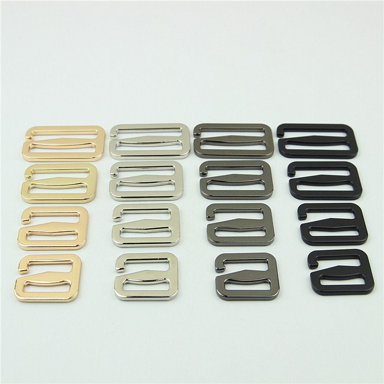 Hook Slider Buckle 7/8 1 1 1/4 1 1/2" 21 26 32 38mm Purse Belt Webbing Strap Slider Tri Glide Adjuster Ring Connector Bag Making Hardware