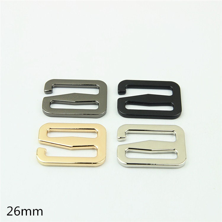 Hook Slider Buckle 7/8 1 1 1/4 1 1/2" 21 26 32 38mm Purse Belt Webbing Strap Slider Tri Glide Adjuster Ring Connector Bag Making Hardware