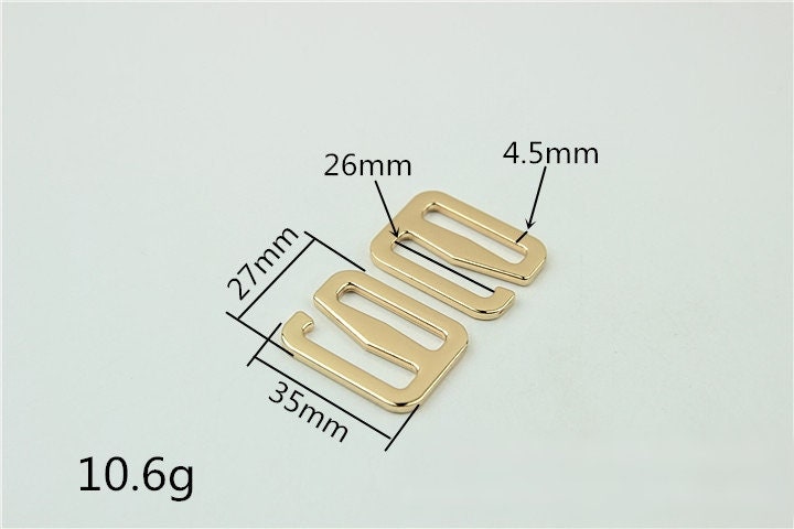 Hook Slider Buckle 7/8 1 1 1/4 1 1/2" 21 26 32 38mm Purse Belt Webbing Strap Slider Tri Glide Adjuster Ring Connector Bag Making Hardware