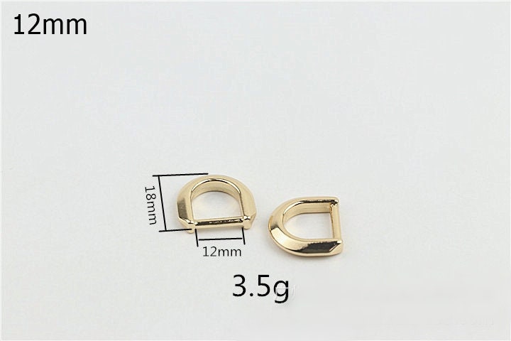 D-Rings Shackle Horseshoe Buckle Purse Strap Connector Metal Adjuster 12 16 20mm Belt Webbing Purse Hardware Wholesale Bulk