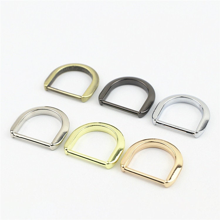 D-Rings Shackle Horseshoe Buckle Purse Strap Connector Metal Adjuster 12 16 20mm Belt Webbing Purse Hardware Wholesale Bulk