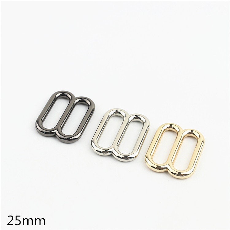 Double Oval Loop Buckle 3/4 1 1/4 1 1/2" 20 25 32 38mm Purse Belt Webbing Strap Slider Tri Glide Adjuster Ring Connector Bag Making Hardware