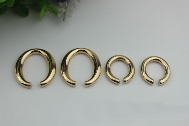 Round Ring Hook Connectors 12 16 mm Gold Metal Trigger Lobster Clasp Clip Purse Bag Handbag Handle Wholesale