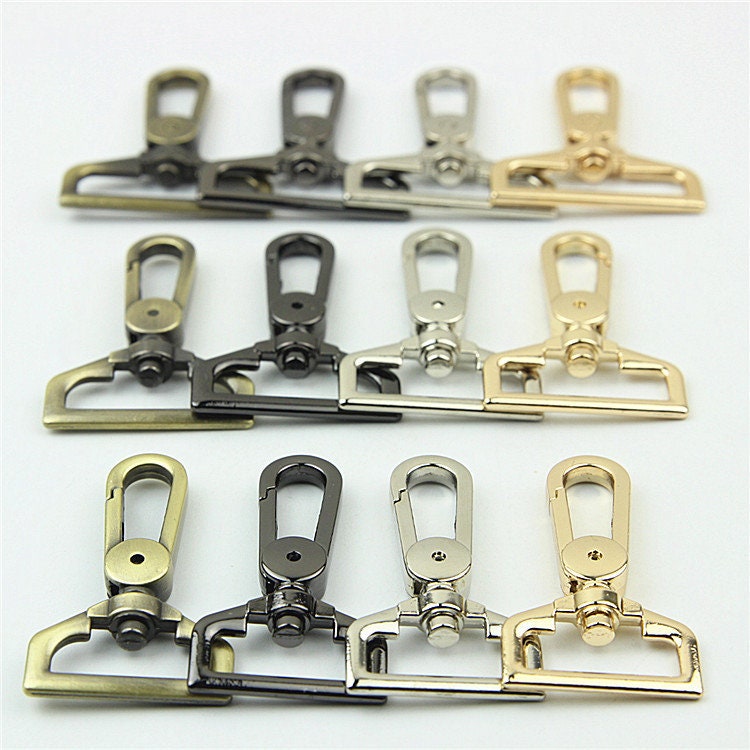 Swivel Lever Snap Hook 1 1 1/4 1 1/2" 25 32 38mm Metal Spring Push Gate Purse Clip Clasp Heavy Duty Handbag Bag Making Replacement Hardware