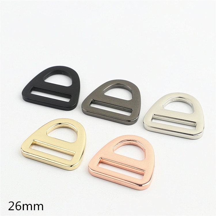 Double Loop Buckle 3/4 1" 20 26mm Purse Belt Webbing Strap Slider Tri Glide Adjuster Ring Connector Bag Making Hardware