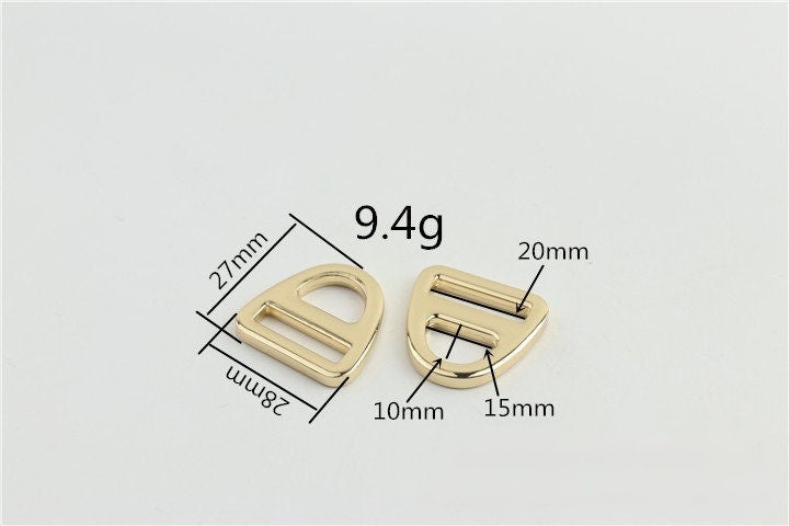 Double Loop Buckle 3/4 1" 20 26mm Purse Belt Webbing Strap Slider Tri Glide Adjuster Ring Connector Bag Making Hardware