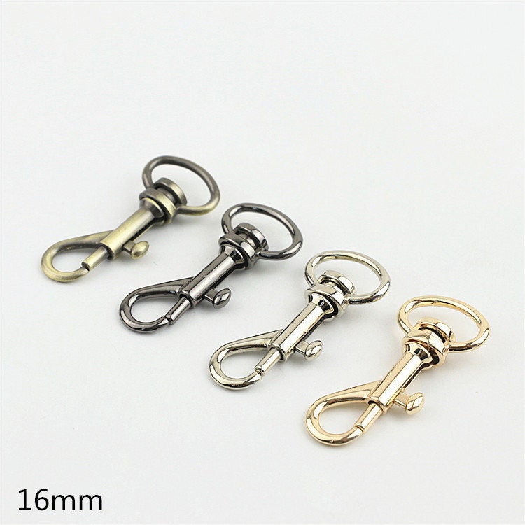 Swivel Lever Snap Hook 1/2 5/8 3/4" 13 16 18 20mm Metal Spring Push Gate Purse Clip Clasp Heavy Duty Handbag Bag Making Replacement Hardware