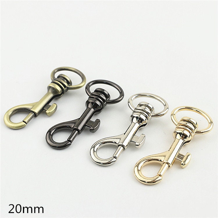 Swivel Lever Snap Hook 1/2 5/8 3/4" 13 16 18 20mm Metal Spring Push Gate Purse Clip Clasp Heavy Duty Handbag Bag Making Replacement Hardware