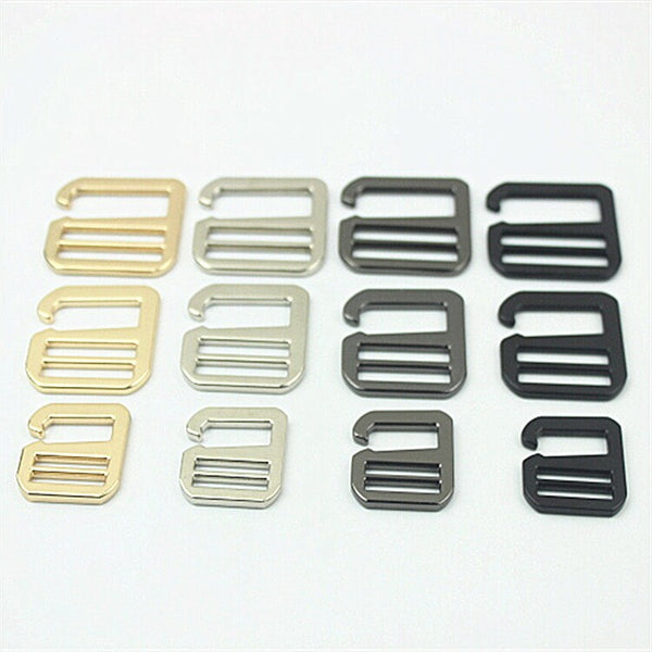 Hook Slider Buckle 3/4 1 1 1/4" 20 26 32mm Purse Belt Webbing Strap Slider Tri Glide Adjuster Ring Connector Bag Making Hardware