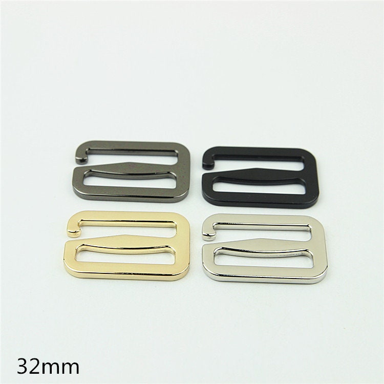 Hook Slider Buckle 7/8 1 1 1/4 1 1/2" 21 26 32 38mm Purse Belt Webbing Strap Slider Tri Glide Adjuster Ring Connector Bag Making Hardware