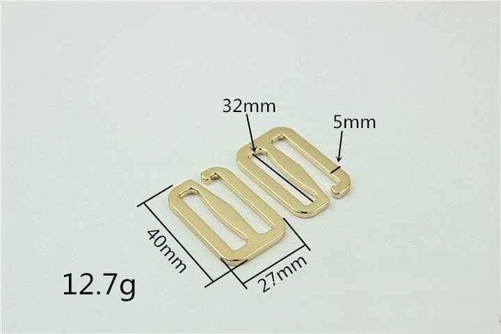 Hook Slider Buckle 7/8 1 1 1/4 1 1/2" 21 26 32 38mm Purse Belt Webbing Strap Slider Tri Glide Adjuster Ring Connector Bag Making Hardware