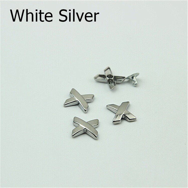 100pcs X Shape Button Belt Strap Rivet Concho Stud 1/2" 13mm Screwback Screw Back Shoe Blacelet Purse Handbag Dog Collar Hardware