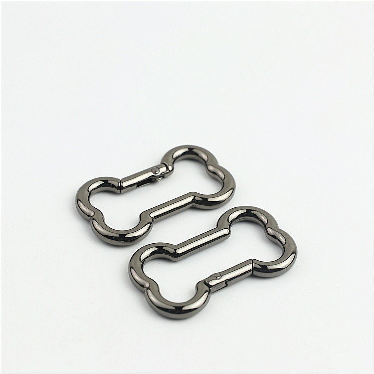 Bone Shape Push Gate Ring 1 7/8x1 1/8" 48x28mm Metal Snap Hook Spring Ring Clip Clasp Heavy Duty Handbag Bag Making Replacement Wholesale