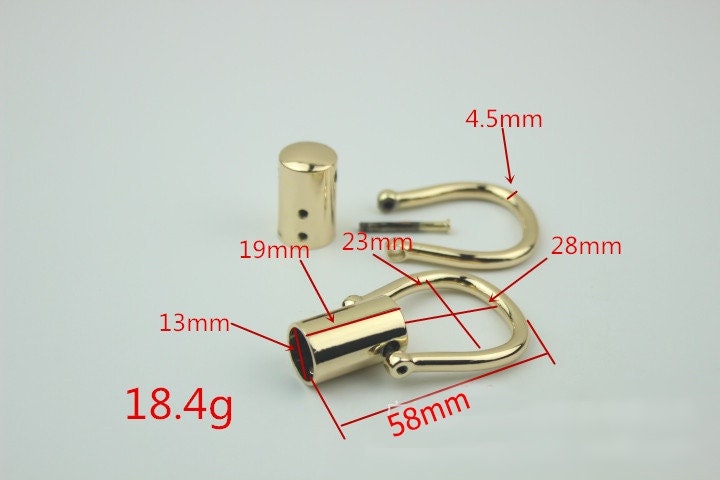 Strap Handles Connector 7/8 Inch 23mm Lock Buckle Gold Hardware Leather Purse Bag Handbag Clutch Backpack Diy Supplies