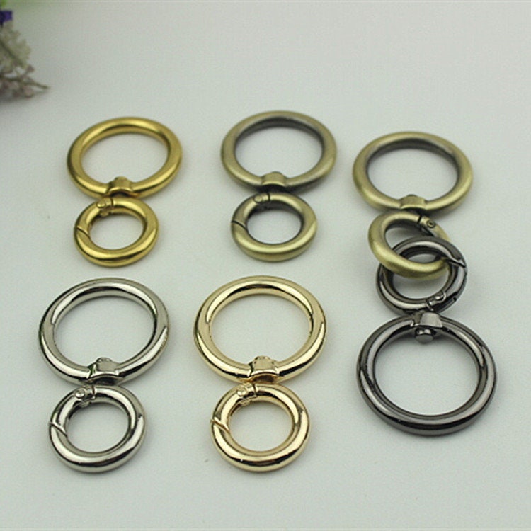 Spring O Ring Swivel Snap 5/8" 15mm Extend Purse Bag Chain Strap Key Fob Keyring Dog Leash Metal Trigger Clasp Clip