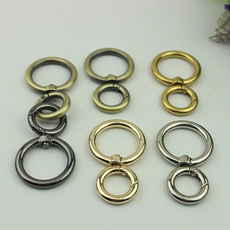 Spring O Ring Swivel Snap 5/8" 15mm Extend Purse Bag Chain Strap Key Fob Keyring Dog Leash Metal Trigger Clasp Clip