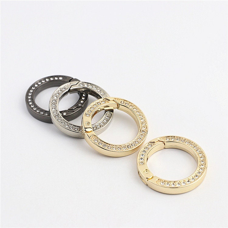 Spring O Ring 1" 25mm Extend Purse Bag Chain Strap Key Fob Keyring Dog Leash Metal Trigger Clasp Clip