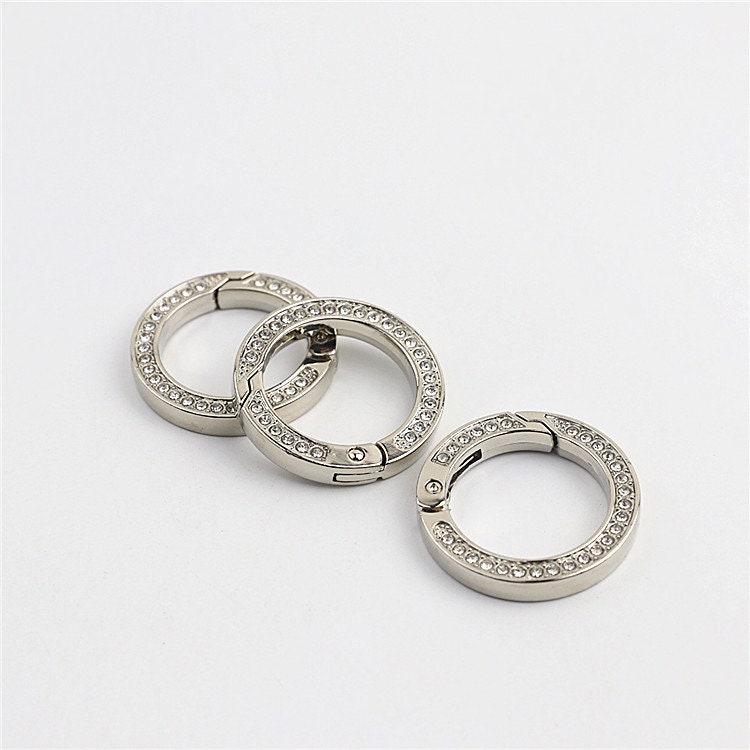 Spring O Ring 1" 25mm Extend Purse Bag Chain Strap Key Fob Keyring Dog Leash Metal Trigger Clasp Clip