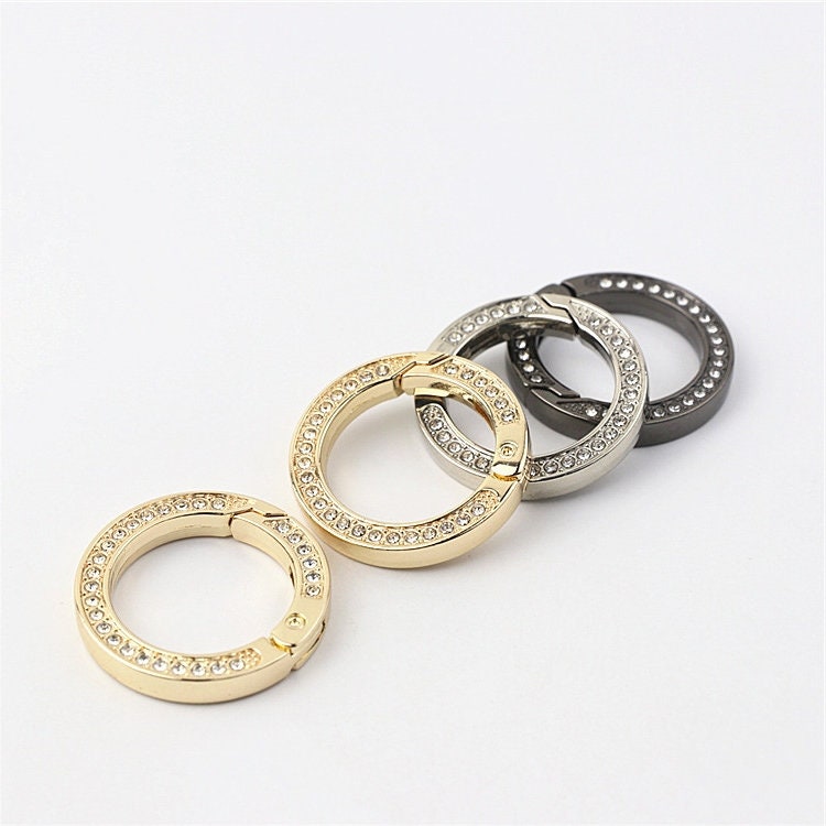 Spring O Ring 1" 25mm Extend Purse Bag Chain Strap Key Fob Keyring Dog Leash Metal Trigger Clasp Clip