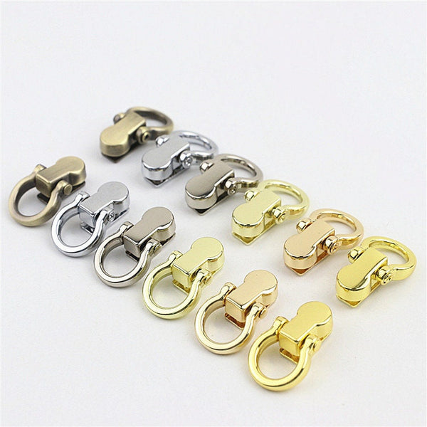 Strap Handles Connector 3/8 Inch 10mm Lock Buckle Gold Hardware Leather Purse Bag Handbag Clutch Backpack Diy Supplies