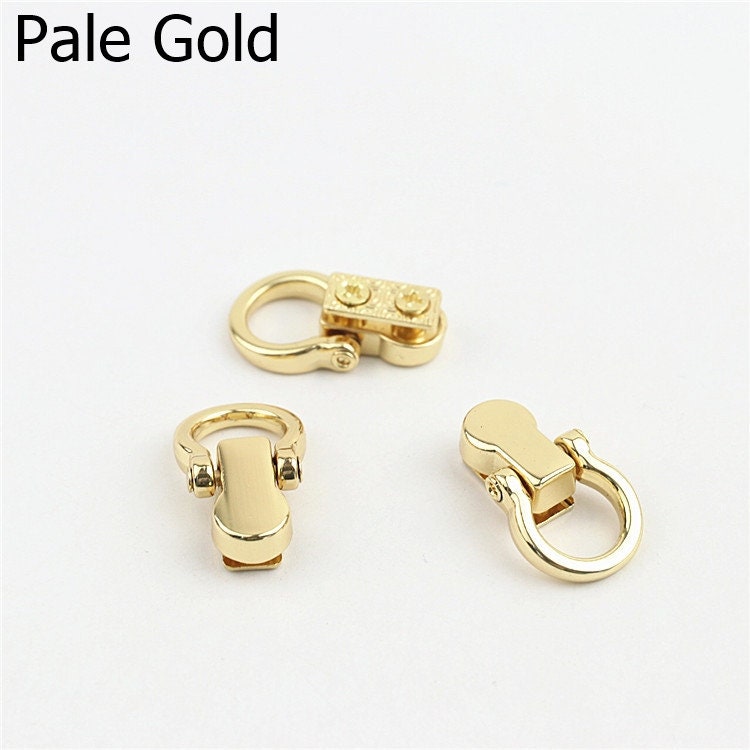 Strap Handles Connector 3/8 Inch 10mm Lock Buckle Gold Hardware Leather Purse Bag Handbag Clutch Backpack Diy Supplies