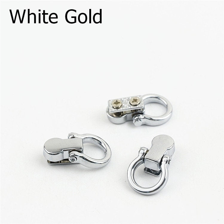 Strap Handles Connector 3/8 Inch 10mm Lock Buckle Gold Hardware Leather Purse Bag Handbag Clutch Backpack Diy Supplies