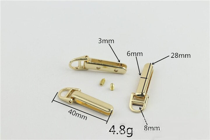 Strap Handles Connector 1/4 Inch 8mm Lock Buckle Gold Hardware Leather Purse Bag Handbag Clutch Backpack Diy Supplies