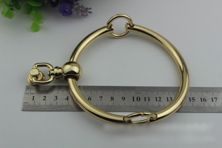 Ring Strap Handles Connector 3 3/4" 95mm Lock Buckle Gold Hardware Leather Purse Bag Handbag Clutch Backpack Diy Supplies