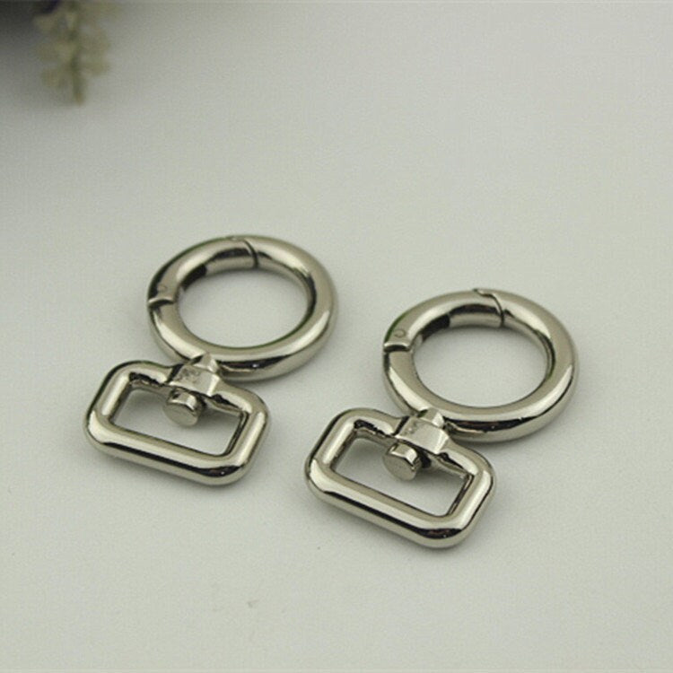 Spring O Ring Swivel Snap 5/8" 15mm Extend Purse Bag Chain Strap Key Fob Keyring Dog Leash Metal Trigger Clasp Clip