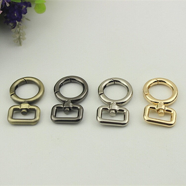 Spring O Ring Swivel Snap 5/8" 15mm Extend Purse Bag Chain Strap Key Fob Keyring Dog Leash Metal Trigger Clasp Clip