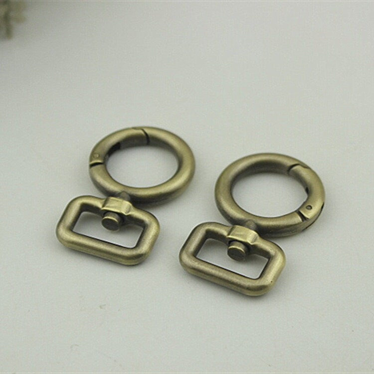 Spring O Ring Swivel Snap 5/8" 15mm Extend Purse Bag Chain Strap Key Fob Keyring Dog Leash Metal Trigger Clasp Clip