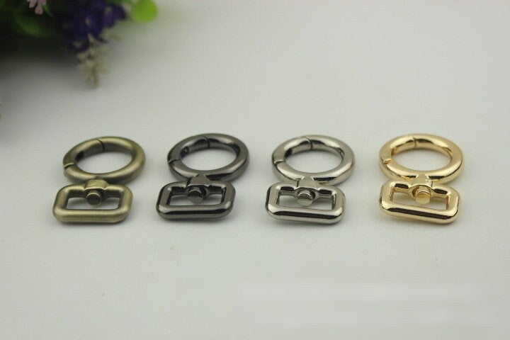 Spring O Ring Swivel Snap 5/8" 15mm Extend Purse Bag Chain Strap Key Fob Keyring Dog Leash Metal Trigger Clasp Clip