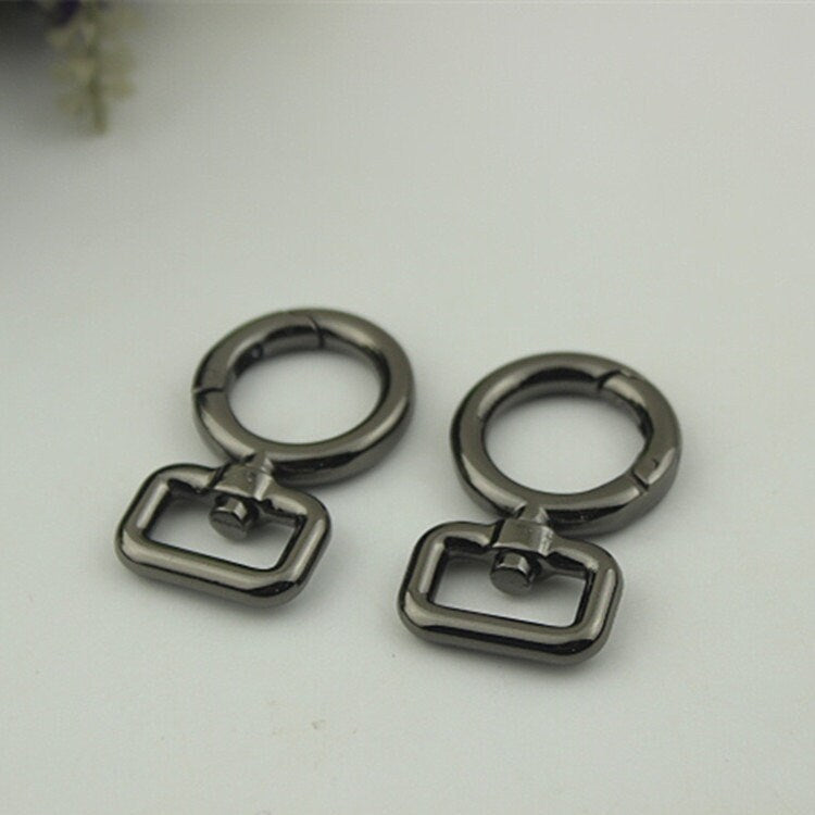 Spring O Ring Swivel Snap 5/8" 15mm Extend Purse Bag Chain Strap Key Fob Keyring Dog Leash Metal Trigger Clasp Clip