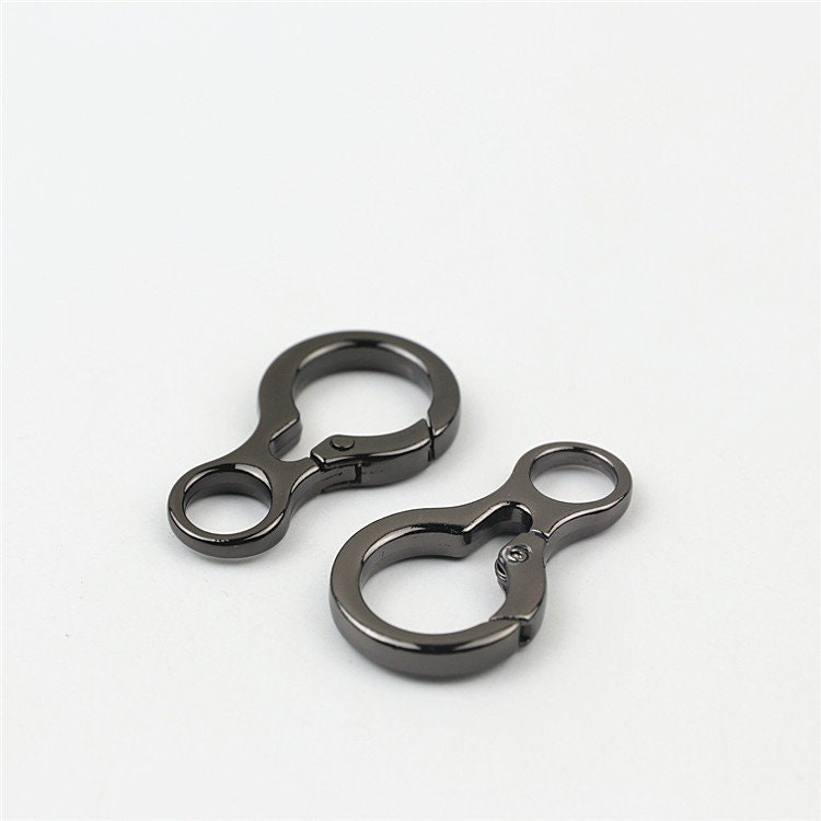 Spring Ring Push Gate Snap 5/8" 15mm Extend Purse Bag Chain Strap Key Fob Keyring Dog Leash Metal Trigger Clasp Clip