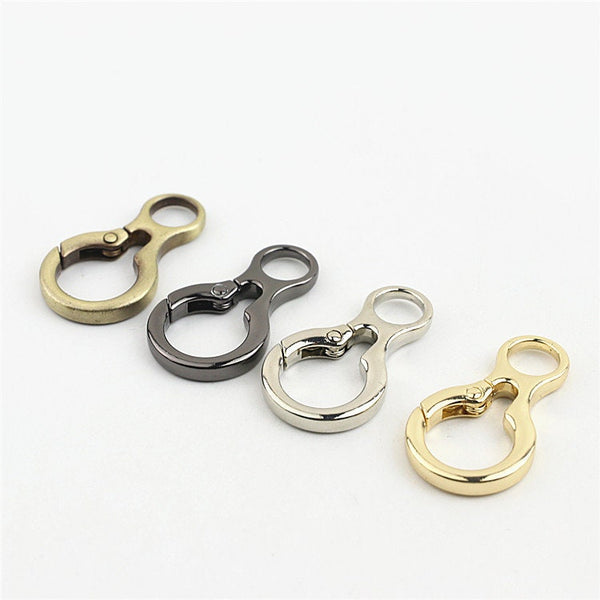 Spring Ring Push Gate Snap 5/8" 15mm Extend Purse Bag Chain Strap Key Fob Keyring Dog Leash Metal Trigger Clasp Clip