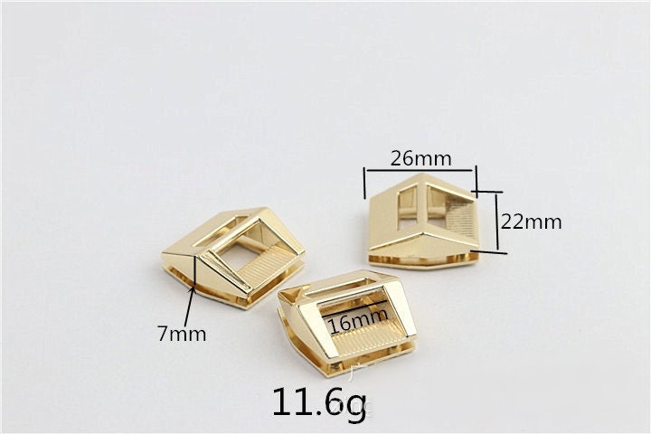 Strap Handles Connector 5/8 Inch 16mm Lock Buckle Gold Hardware Leather Purse Bag Handbag Clutch Backpack Diy Supplies