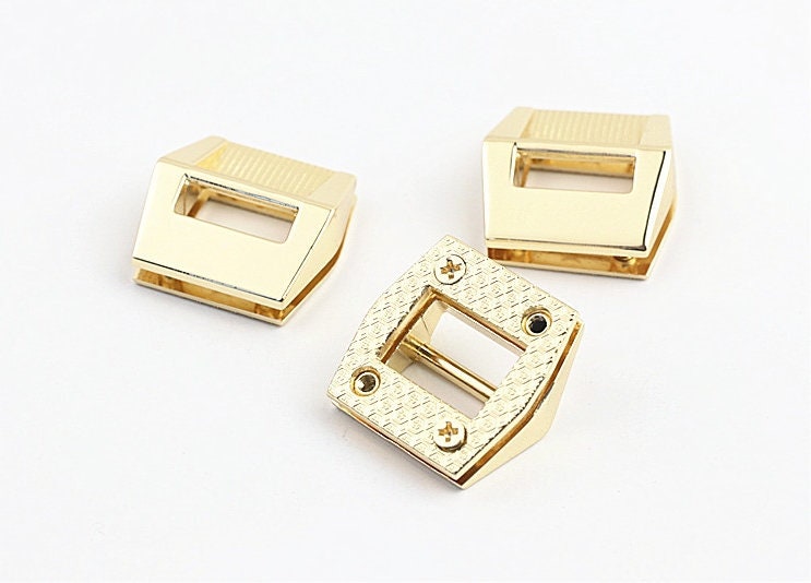 Strap Handles Connector 5/8 Inch 16mm Lock Buckle Gold Hardware Leather Purse Bag Handbag Clutch Backpack Diy Supplies