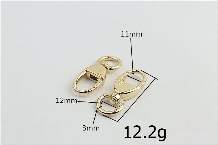 Swivel Lever Snap Hook 1/2" 12mm Metal Spring Push Gate Purse Clip Clasp Heavy Duty Handbag Bag Making Replacement Hardware