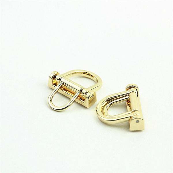 Strap Handles Connector 5/8 Inch 15mm Lock Buckle Gold Hardware Leather Purse Bag Handbag Clutch Backpack Diy Supplies